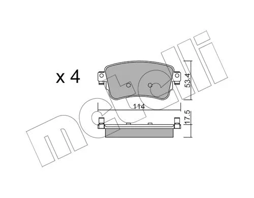Brake Pad Set, disc brake (22-1108-0)