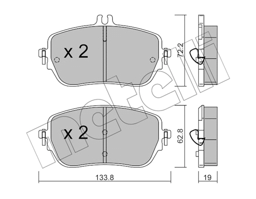 Brake Pad Set, disc brake (22-1193-0)