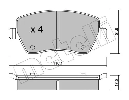 Brake Pad Set, disc brake (22-0485-0)
