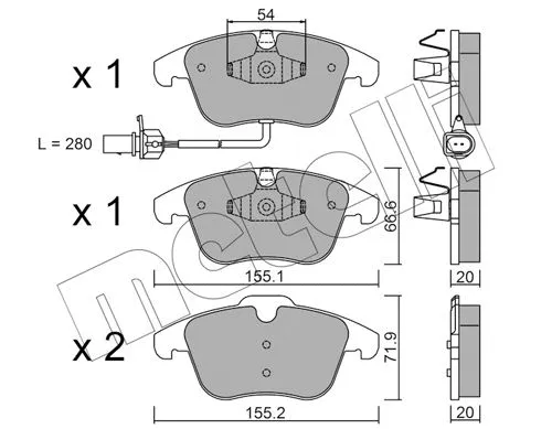 Brake Pad Set, disc brake (22-0675-2)