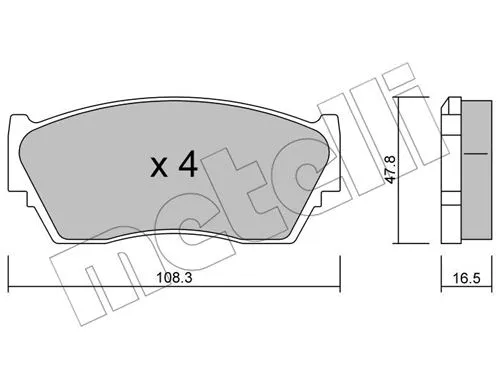 Brake Pad Set, disc brake (22-0246-0)