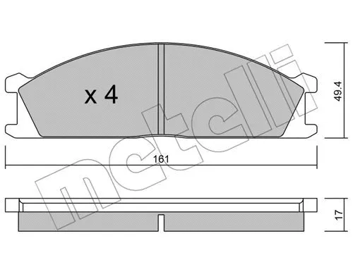 Brake Pad Set, disc brake (22-0107-0)