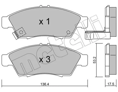 Brake Pad Set, disc brake (22-0437-0)