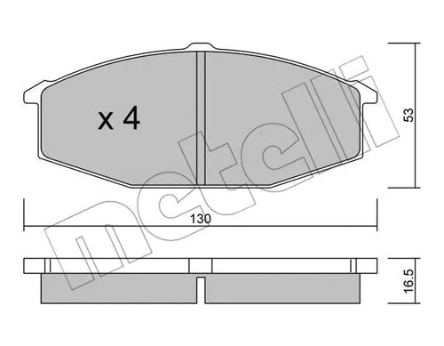 Brake Pad Set, disc brake (22-0490-0)