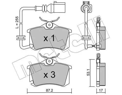 Brake Pad Set, disc brake (22-0100-4)