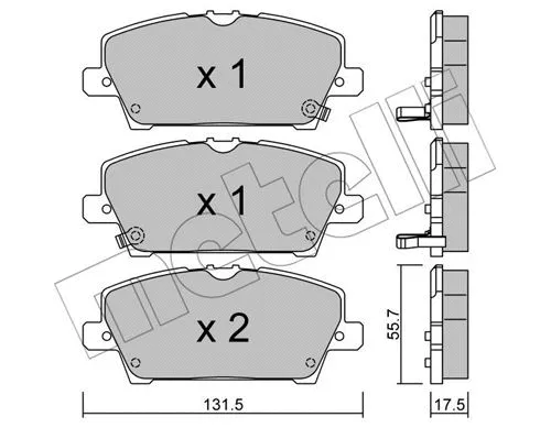 Brake Pad Set, disc brake (22-0728-0)