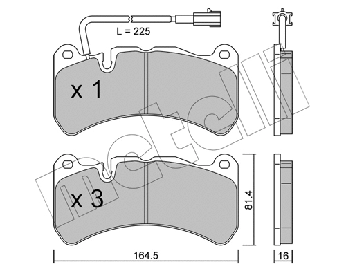 Brake Pad Set, disc brake (22-1201-0)