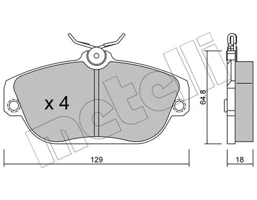 Brake Pad Set, disc brake (22-0132-0)