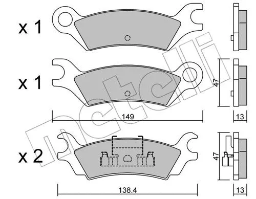 Brake Pad Set, disc brake (22-0470-0)
