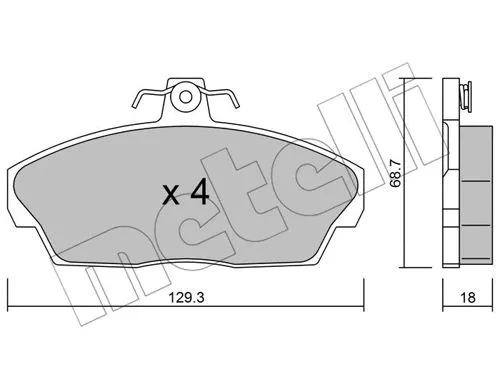 Brake Pad Set, disc brake (22-0174-1)