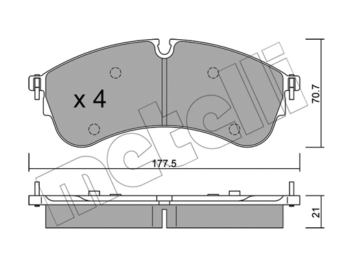 Brake Pad Set, disc brake (22-1174-0)