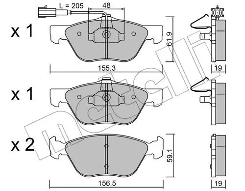 Brake Pad Set, disc brake (22-0083-2)