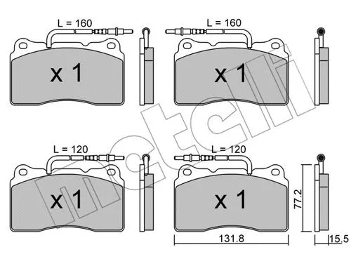 Brake Pad Set, disc brake (22-0288-3)