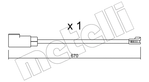 Warning Contact, brake pad wear (SU.341)