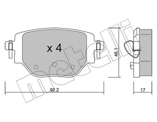 Brake Pad Set, disc brake (22-1246-0)