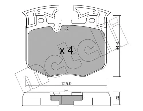 Brake Pad Set, disc brake (22-1146-0)