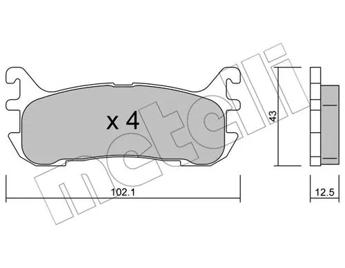 Brake Pad Set, disc brake (22-0393-0)