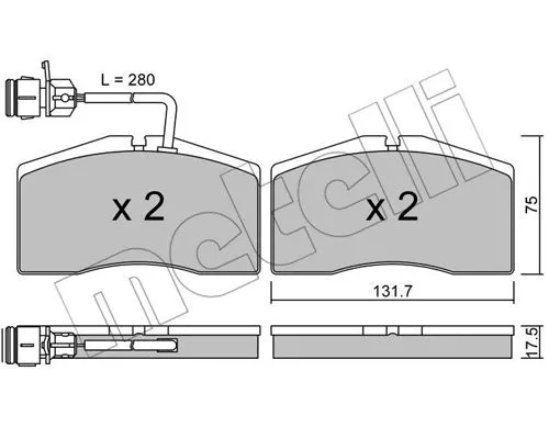 Brake Pad Set, disc brake (22-0890-1)