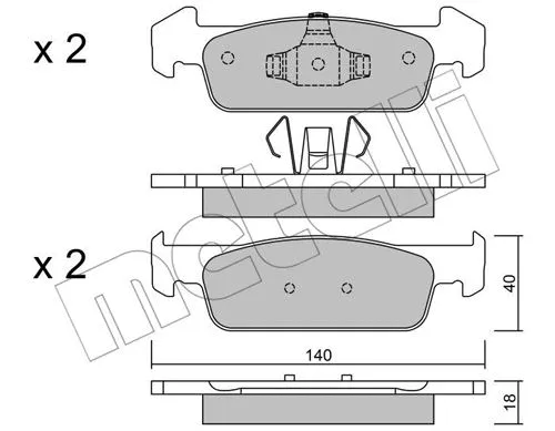 Brake Pad Set, disc brake (22-0975-1)
