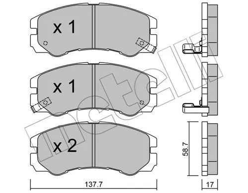 Brake Pad Set, disc brake (22-0357-0)