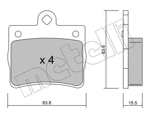 Brake Pad Set, disc brake (22-0255-0)