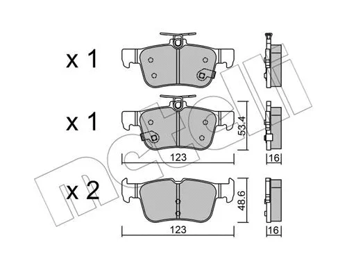 Brake Pad Set, disc brake (22-1040-0)