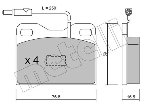 Brake Pad Set, disc brake (22-0015-3)