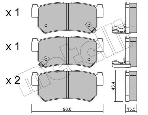 Brake Pad Set, disc brake (22-0519-0)