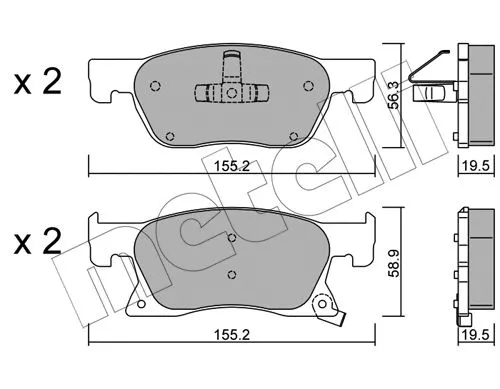 Brake Pad Set, disc brake (22-1114-0)