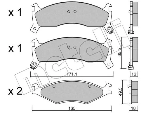 Brake Pad Set, disc brake (22-0375-0)