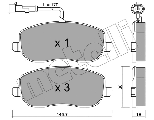 Brake Pad Set, disc brake (22-0530-1)