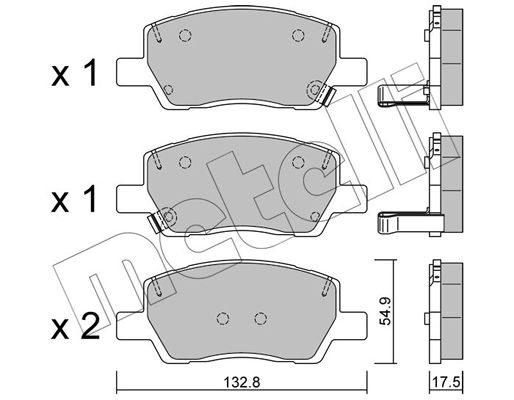 Brake Pad Set, disc brake (22-1296-0)