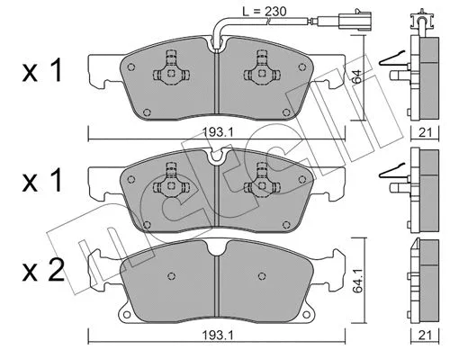 Brake Pad Set, disc brake (22-0927-5)