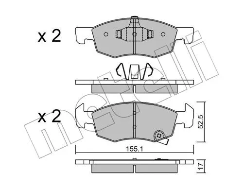 Brake Pad Set, disc brake (22-1034-0)