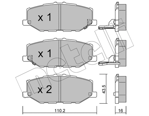 Brake Pad Set, disc brake (22-1215-0)