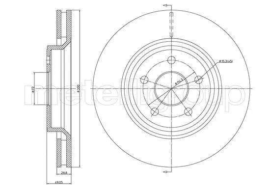 Brake Disc (23-1278C)