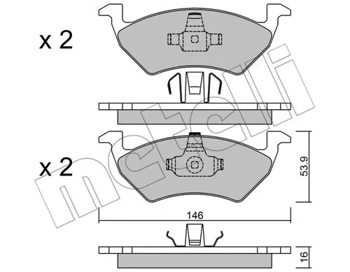 Brake Pad Set, disc brake (22-0978-0)