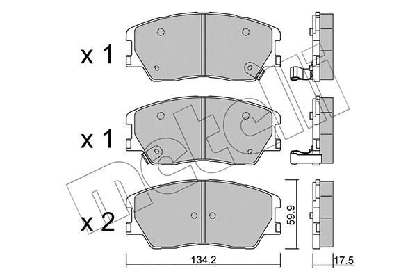 Brake Pad Set, disc brake (22-1305-0)