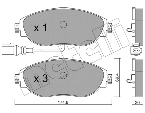Brake Pad Set, disc brake (22-0952-0)
