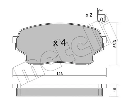 Brake Pad Set, disc brake (22-0765-0)