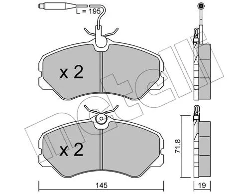 Brake Pad Set, disc brake (22-0058-1)