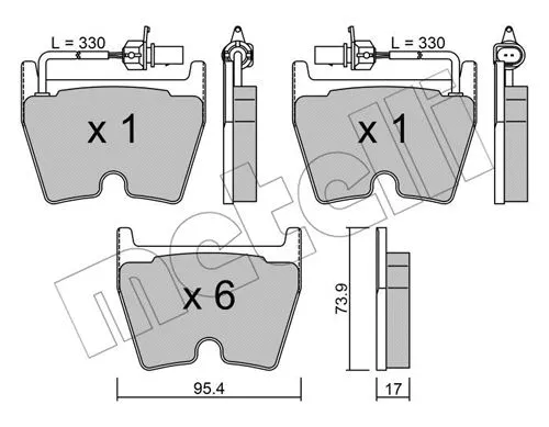 Brake Pad Set, disc brake (22-1043-0)