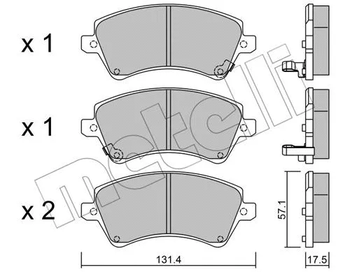 Brake Pad Set, disc brake (22-0446-0)