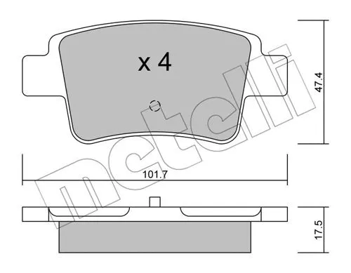 Brake Pad Set, disc brake (22-0705-0)