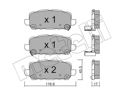 Brake Pad Set, disc brake (22-1084-0)