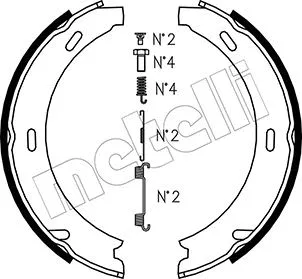 Brake Shoe Set, parking brake (53-0233K)