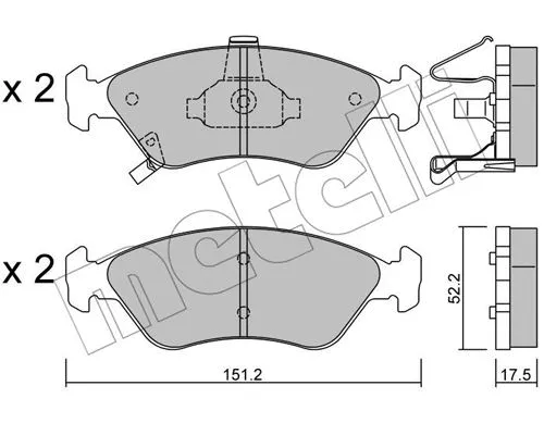 Brake Pad Set, disc brake (22-0371-0)