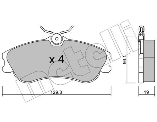 Brake Pad Set, disc brake (22-0217-1)