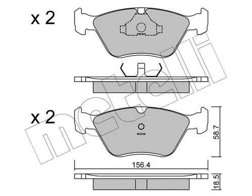 Brake Pad Set, disc brake (22-0205-0)