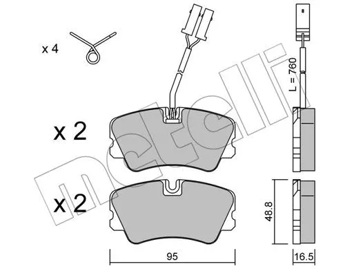 Brake Pad Set, disc brake (22-0065-0)